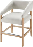 Grace GCE-003 35"H x 22"W x 21"D Counter Stool GCE-003  Upholstery: Cream; Base: Wheat Surya