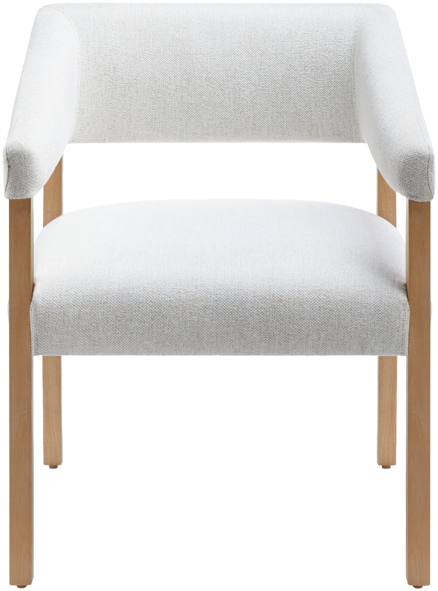 Grace GCE-001 30"H x 24"W x 24"D Dining Chair GCE-001  Upholstery: Cream; Base: Wheat Surya