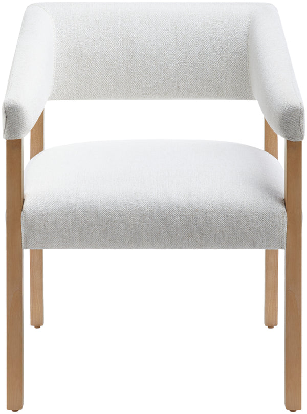 Grace GCE-001 30"H x 24"W x 24"D Dining Chair GCE-001  Upholstery: Cream; Base: Wheat Surya