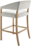 Grace GCE-002 42"H x 22"W x 21"D Bar Stool GCE-002  Upholstery: Cream; Base: Wheat Surya