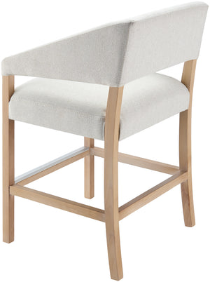 Grace GCE-003 35"H x 22"W x 21"D Counter Stool GCE-003  Upholstery: Cream; Base: Wheat Surya