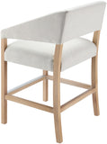 Grace GCE-003 35"H x 22"W x 21"D Counter Stool GCE-003  Upholstery: Cream; Base: Wheat Surya