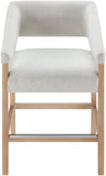 Grace GCE-003 35"H x 22"W x 21"D Counter Stool GCE-003  Upholstery: Cream; Base: Wheat Surya