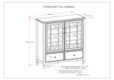 Connaught Tall Storage Cabinet Dark Chestnut Brown B136P158127 Hearth and Haven