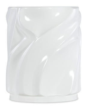 Hooker Furniture Melange Sculptural Alabaster End Table With Carved Twist Column, Round Top & Solid Plinth Base (24") 628-80532-02