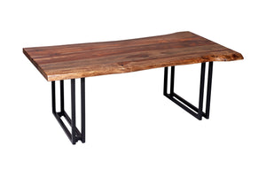 Porter Designs Porter Manzanita Live Edge Solid Sheesham Wood Coffee Table - Artisan Crafted, Sustainable Design Brown Wood 05-196-02-4640w-kit