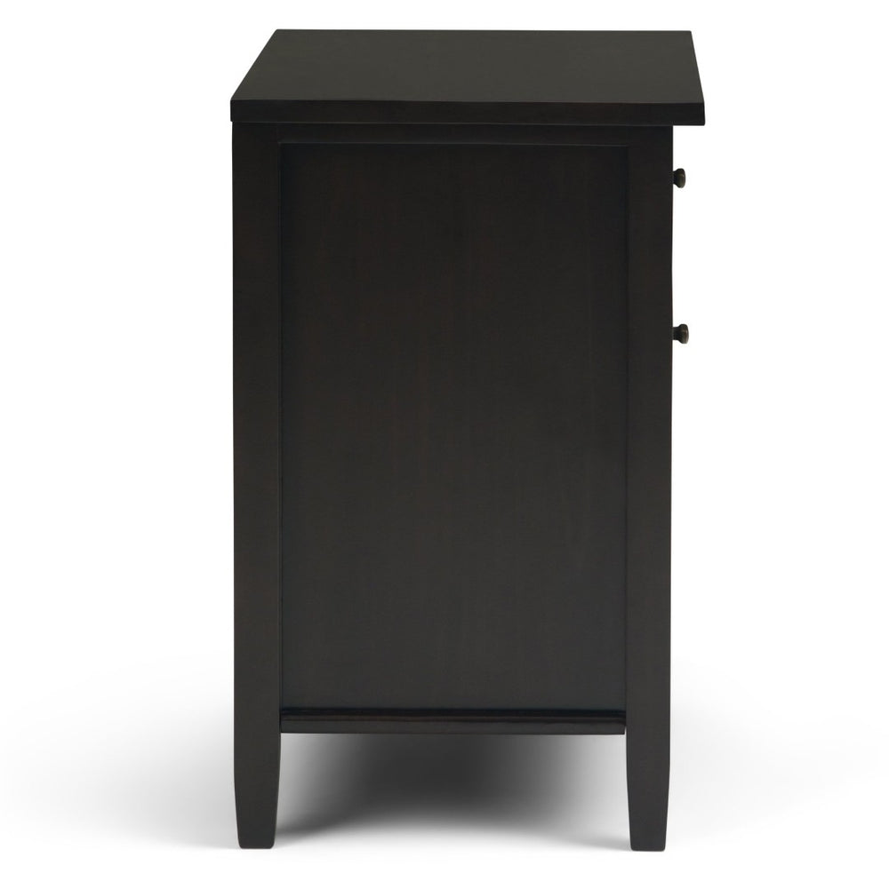 English Elm Warm Shaker Solid Wood Nightstand With Drawers & Open Shelf - Hickory Brown, Stylish & Versatile! B136P159738-GIGA