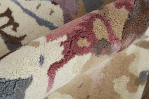 Feizy Rugs Dfy8865f Dafney Hand-tufted Floral & Botanical Rug - Whimsical Watercolor Design In Vivid Colors For Elegance Blue,Pink,Gray Viscose,Wool Dfy8865fblumltp00