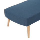 Christopher Knight Home® - Noble House - Carisia Mid Century Modern Navy Blue Fabric Chaise Lounge