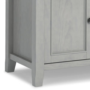 English Elm Amherst 54-Inch Solid Wood Tv Media Stand In Fog Grey - Stylish Storage With Cable Management Solutions B136P158375