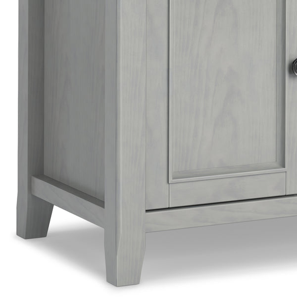 English Elm Amherst 54-Inch Solid Wood Tv Media Stand In Fog Grey - Stylish Storage With Cable Management Solutions B136P158375