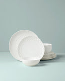 Lenox Wicker Creek 12-Piece Dinnerware Set White, WHITE BONE CHINA 895311