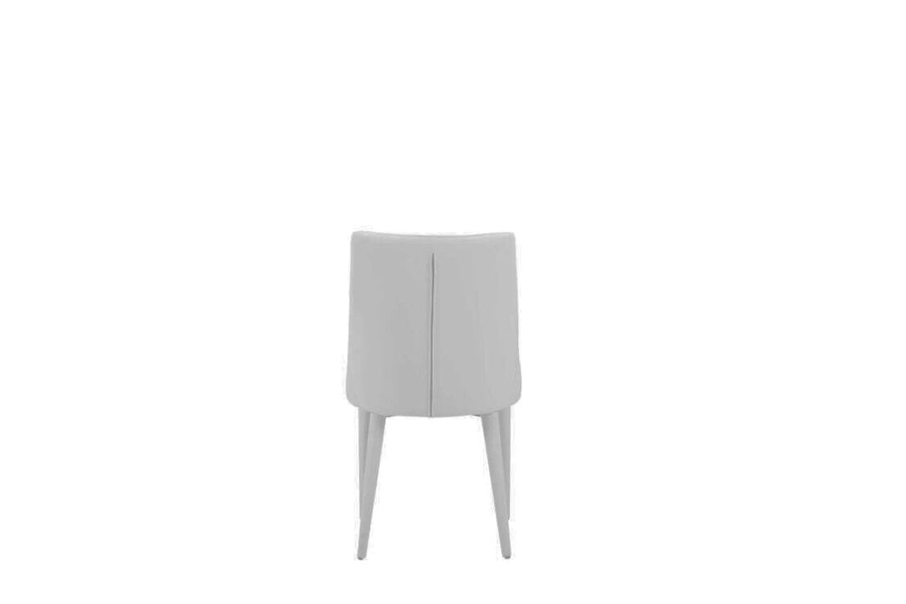 VIG Furniture Lane White Leatherette Dining Chair With Sloped Arms, Solid Back, Splayed Legs For Modern Comfort And Style VGNSGD2933-WHT