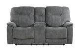 Parker House Parker Living Cooper - Shadow Grey Reclining Console Loveseat Shadow Grey 100% Polyester (S) MCOO#822C-SGR