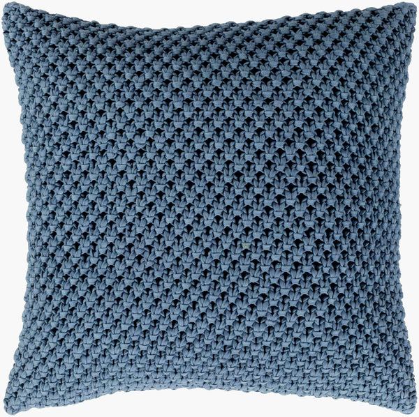 Surya Godavari 20" X 20" Accent Pillow - Luxurious Cotton Home Decor Piece With Timeless Style & Comfort Denim Cotton,Cotton Gda001-2020p