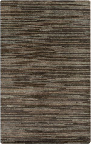 Surya Gradience Handmade 2' X 3' Wool Rug - Exquisite Indian Design For Luxurious Comfort & Style Black Wool Gdc7003-58