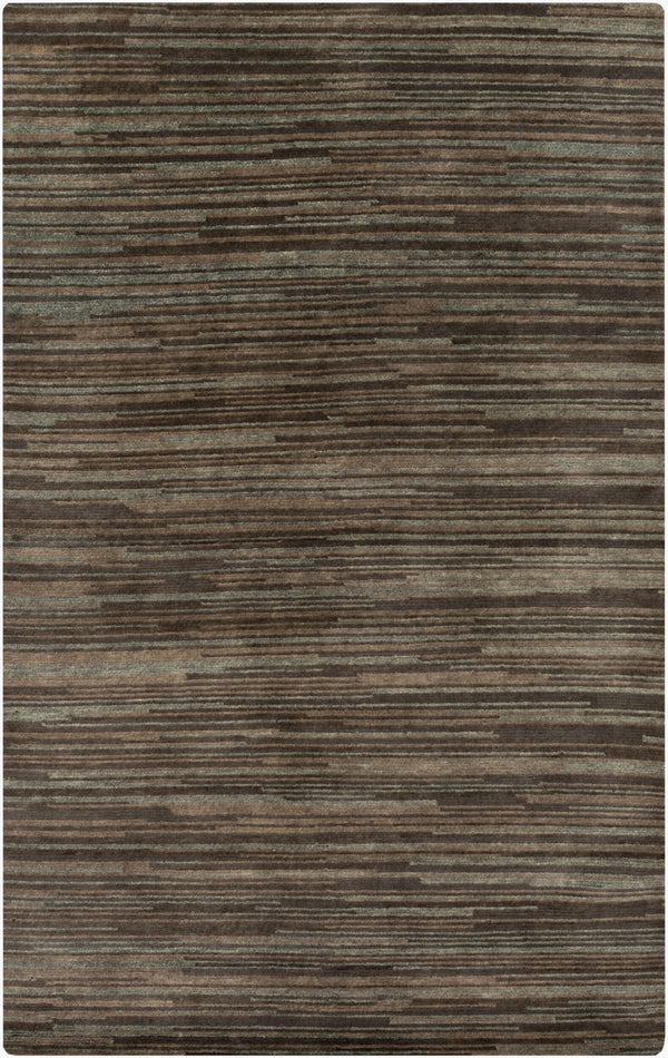 Surya Gradience Handmade 2' X 3' Wool Rug - Exquisite Indian Design For Luxurious Comfort & Style Black Wool Gdc7003-58