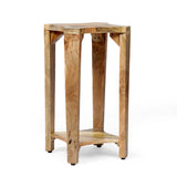 Christopher Knight Home® - Noble House - Gilliland Handcrafted Boho Mango Wood Side Table, Natural