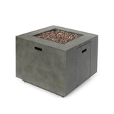 Christopher Knight Home® Noble House Square Iron Fire Pit-50 000 Btu