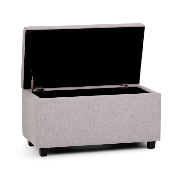 English Elm Cosmopolitan Storage Ottoman In Cloud Grey - Versatile Comfort, Stylish Design & Hidden Storage Solution B136P159766
