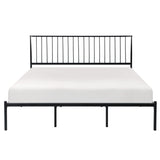 Homelegance By Top-Line Dante Metal Platform Bed with Curved Metal Headboard Black Metal