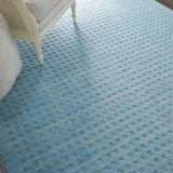 Nourison Perris PERR1 Handmade Woven No Border Indoor Only Contemporary  Rug Sky Blue, Blue 100% Wool 99446226655