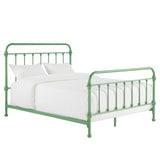 Homelegance By Top-Line Katana Antique Graceful Victorian Iron Metal Bed Green Iron