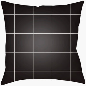 Livabliss Gridwork Woven Geometric Square Accent Pillow for Contemporary and Transitional Living Rooms Black, White 16"L x 16"W GDW006-1616