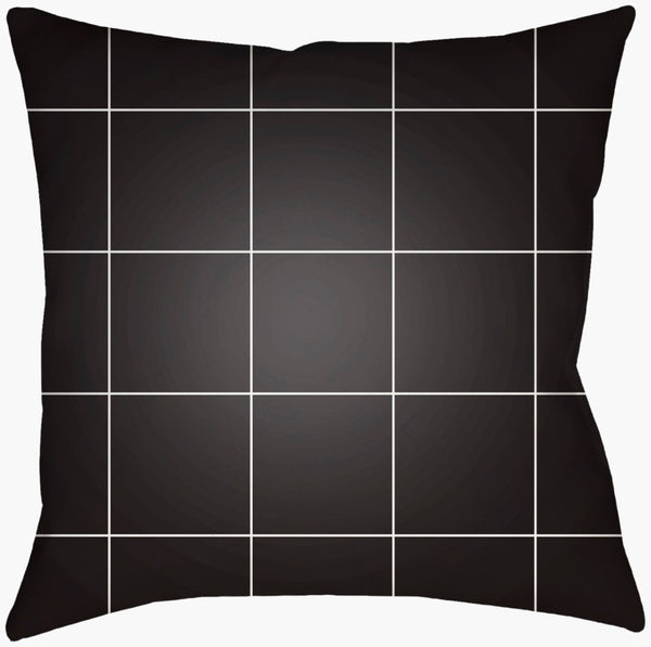 Livabliss Gridwork Woven Geometric Square Accent Pillow for Contemporary and Transitional Living Rooms Black, White 16"L x 16"W GDW006-1616