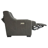 Bernhardt Germain Leather Power Motion Chair Gray Leather 2022RHO