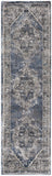 Nourison American Manor AMR02 Machine Made Power-loomed Narrow Border Indoor Only Farmhouse Vintage Rug Blue, Blue 82% Polypropylene,18% Polyester 99446882929