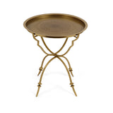 Christopher Knight Home® - Noble House - Begole Vintage Style Handcrafted Iron Tray Top Side Table