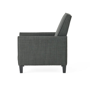 English Elm Christopher Knight Home® - Dark Grey Linen Push Back Chair with Plush Ergonomic Padding, Durable Frame & Breathable Linen Finish 52422.00FPGRN
