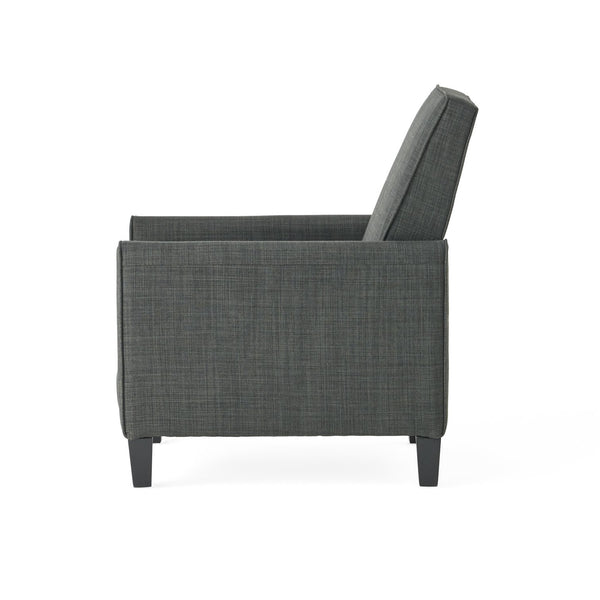 English Elm Christopher Knight Home® - Dark Grey Linen Push Back Chair with Plush Ergonomic Padding, Durable Frame & Breathable Linen Finish 52422.00FPGRN