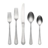 Oneida Hartwell 42-Piece Stainless Steel Flatware Set, Tumbled Finish, Dishwasher Safe