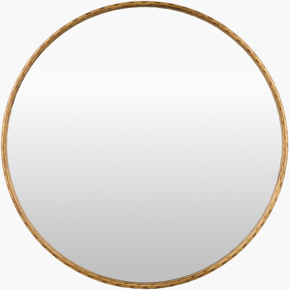 Surya Georgine Modern 32" Accent Mirror - Minimalist Wall Decor For Elegant Living Spaces & Chic Style Frame, Gold Iron Gei002-3232