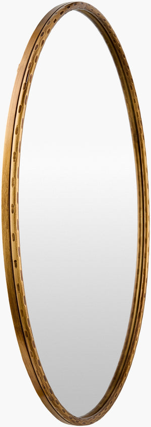 Surya Georgine Modern 32" Accent Mirror - Minimalist Wall Decor For Elegant Living Spaces & Chic Style Frame, Gold Iron Gei002-3636