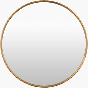 Surya Georgine Modern 32" Accent Mirror - Minimalist Wall Decor For Elegant Living Spaces & Chic Style Frame, Gold Iron Gei002-3636