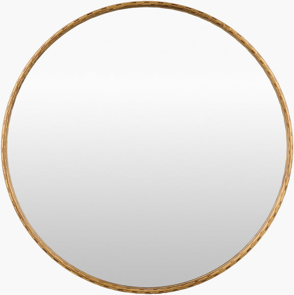 Surya Georgine Modern 32" Accent Mirror - Minimalist Wall Decor For Elegant Living Spaces & Chic Style Frame, Gold Iron Gei002-3636