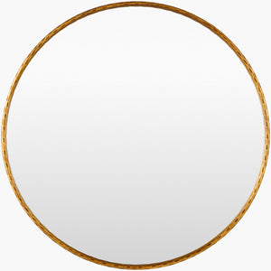 Surya Georgine Modern 32" Accent Mirror - Minimalist Wall Decor For Elegant Living Spaces & Chic Style Frame, Gold Iron Gei002-4040