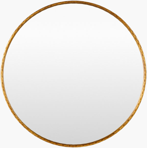 Surya Georgine Modern 32" Accent Mirror - Minimalist Wall Decor For Elegant Living Spaces & Chic Style Frame, Gold Iron Gei002-4040