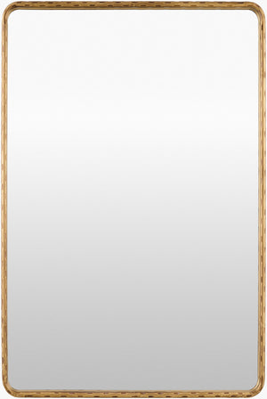 Surya Georgine Modern 32" Accent Mirror - Minimalist Wall Decor For Elegant Living Spaces & Chic Style Frame, Gold Iron Gei003-3624