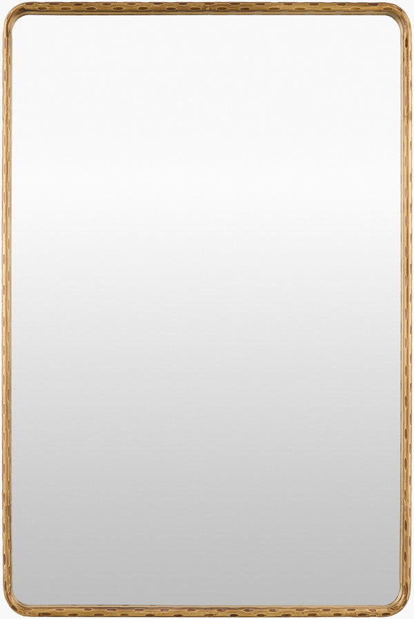 Surya Georgine Modern 32" Accent Mirror - Minimalist Wall Decor For Elegant Living Spaces & Chic Style Frame, Gold Iron Gei003-3624