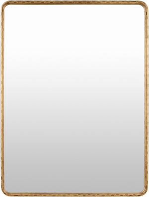 Surya Georgine Modern 32" Accent Mirror - Minimalist Wall Decor For Elegant Living Spaces & Chic Style Frame, Gold Iron Gei003-4030