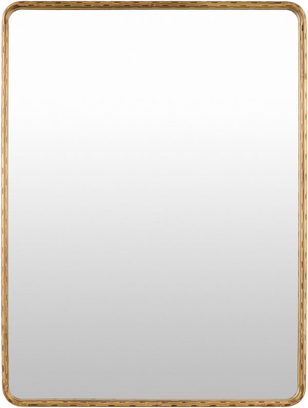 Surya Georgine Modern 32" Accent Mirror - Minimalist Wall Decor For Elegant Living Spaces & Chic Style Frame, Gold Iron Gei003-4030