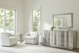 Bernhardt Bernhardt Tempo Dresser In Wire-Brushed Oak With Satin Nickel Overlays, 6 Push-To-Open Drawers (72") 346052