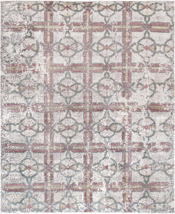 Pasargad Modern Hand-knotted Silk And Wool Area Rug - Elevate Your Home With Timeless Elegance   Gem-5 8x10