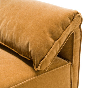 VIG Furniture Gene Modular Ochre Corner Seat With Feather-Fiber Back, Coil Springs & Stain-Resistant Polyester Upholstery VGSX-F6062-C-OCHRE