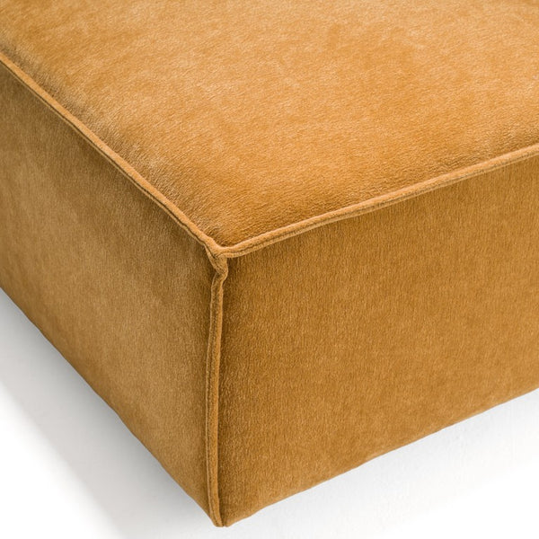 VIG Furniture Gene Modular Ochre Corner Seat With Feather-Fiber Back, Coil Springs & Stain-Resistant Polyester Upholstery VGSX-F6062-C-OCHRE