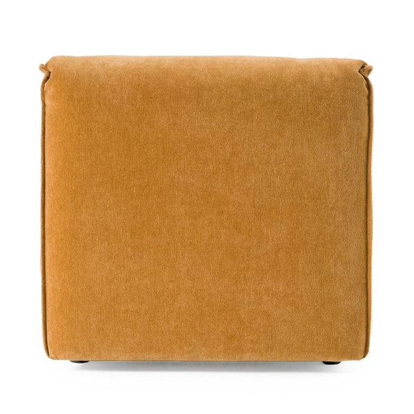 VIG Furniture Gene Modular Ochre Armless Sectional Seat - Durable Fabric, High-Density Foam, Feather-Blend Backrest, Versatile Configurations VGSX-F6062-CHR-OCHRE